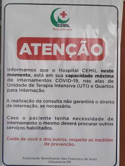 O momento que todos temiam, de não ter mais como receber pacientes
